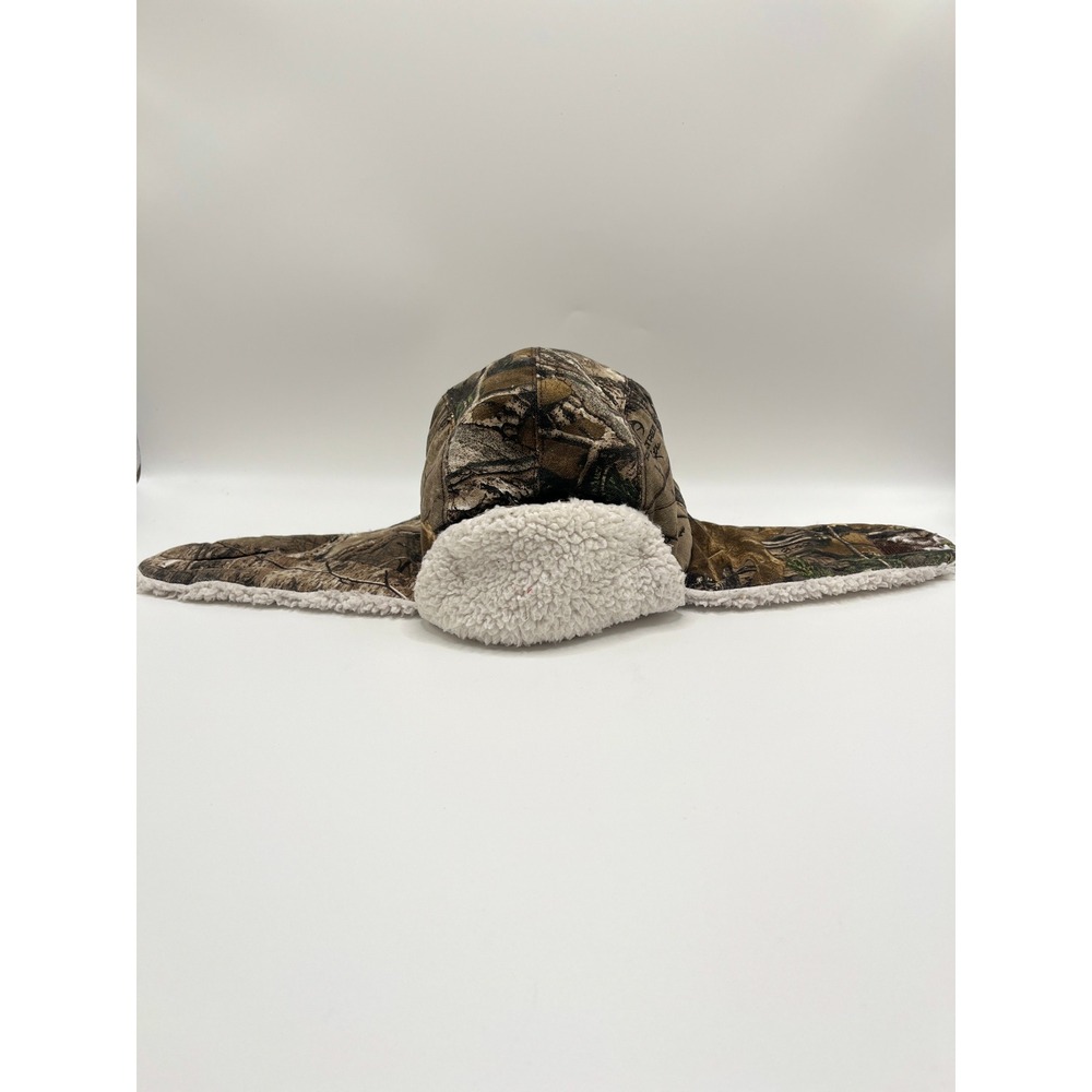 Carhartt Infant Toddler Realtree Xtra Camo Sherpa Lined Trapper Hat Brown Kids